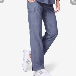 Blue Cargo Scrub Pants